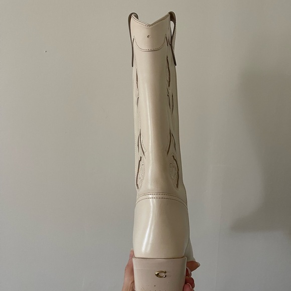 Coach Aria Chalk Floral Embroidered Women's Boots - Picture 6 of 8